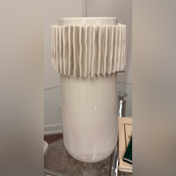 CB2 Ruffled Ceramic Vase - Picture 4 of 5